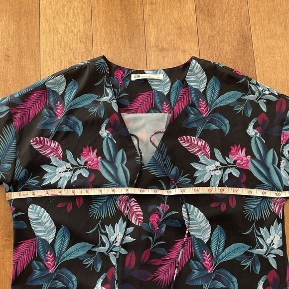 Fig FUNZI DRESS paradisio black Boxy dress V-neck Möbius LT knee length size XS - Picture 12 of 13